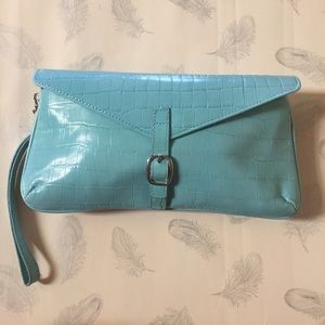 Ann Taylor LOFT baby blue wristlet